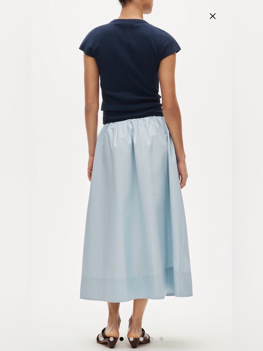 J Crew pull-on midi skirt in cotton poplin - Picture 4 of 4